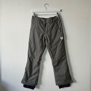 Burton Gray Ski / Snowboard Pants with Purple Trim